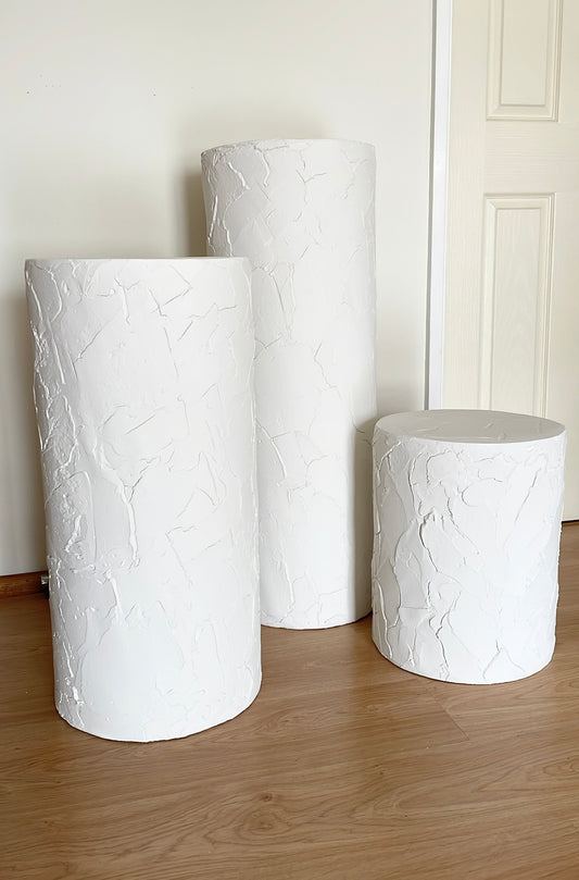 White Textured Plinths
